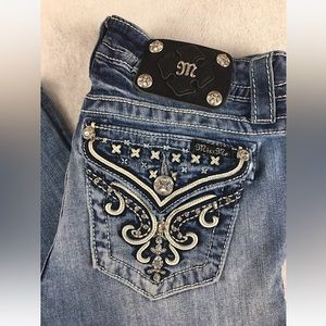 Miss Me Women's Blue Signature Boot Cut Jeans sz 28